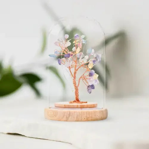 BONSAI LUMINEUX FLUORINE SOUS CLOCHE