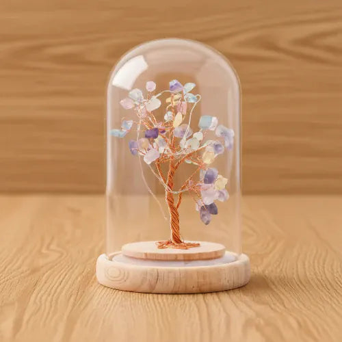 BONSAI LUMINEUX FLUORINE SOUS CLOCHE