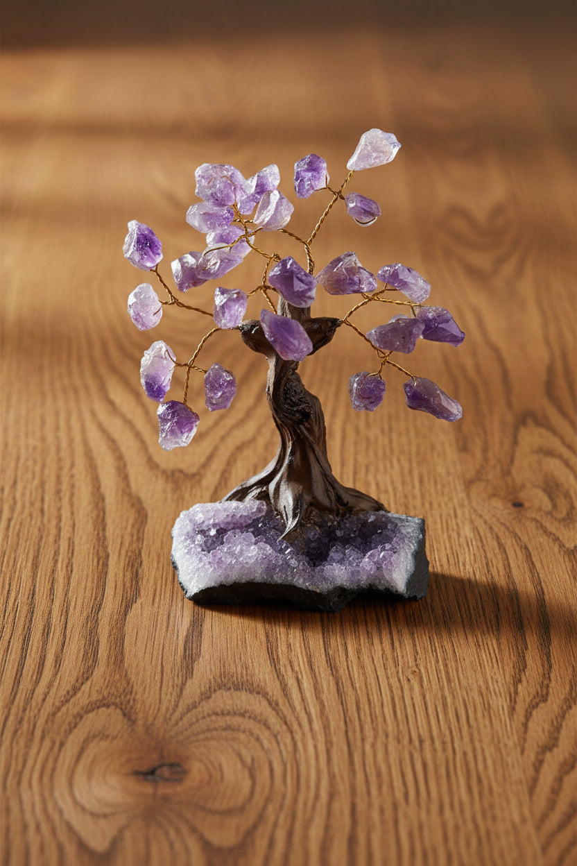 BONSAÏ RÉSINE AMÉTHYSTE (Petite taille)