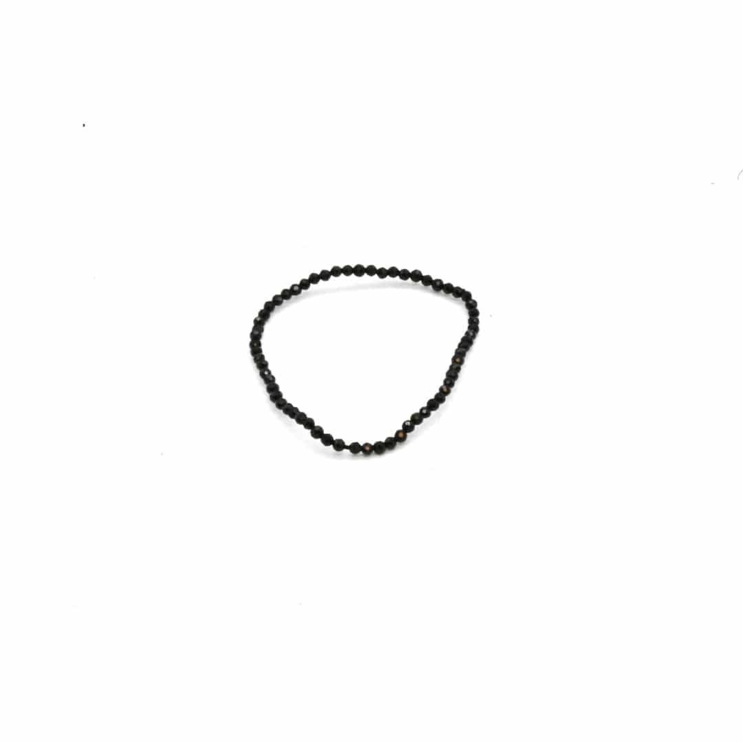 BRACELET FACETTÉ TOURMALINE NOIRE 3 mm