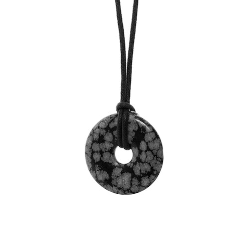 DONUT OBSIDIENNE NOIRE MOUCHETTÉE