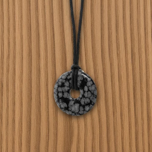 DONUT OBSIDIENNE NOIRE MOUCHETTÉE