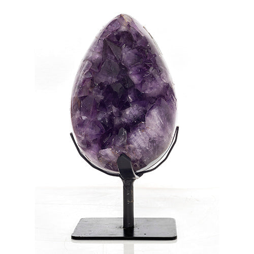 OEUF AMÉTHYSTE SUR PRÉSENTOIR