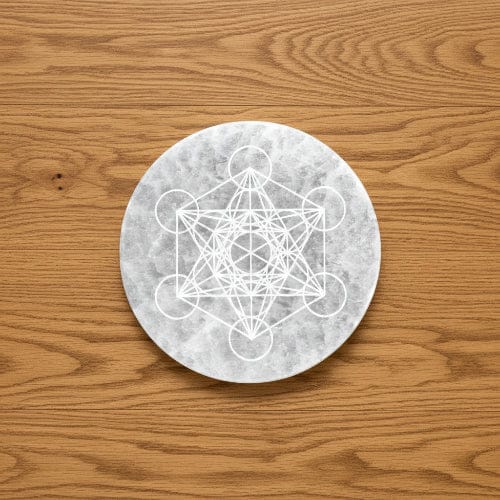 ROND GRAVÉ MÉTATRON EN SÉLÉNITE BLANCHE