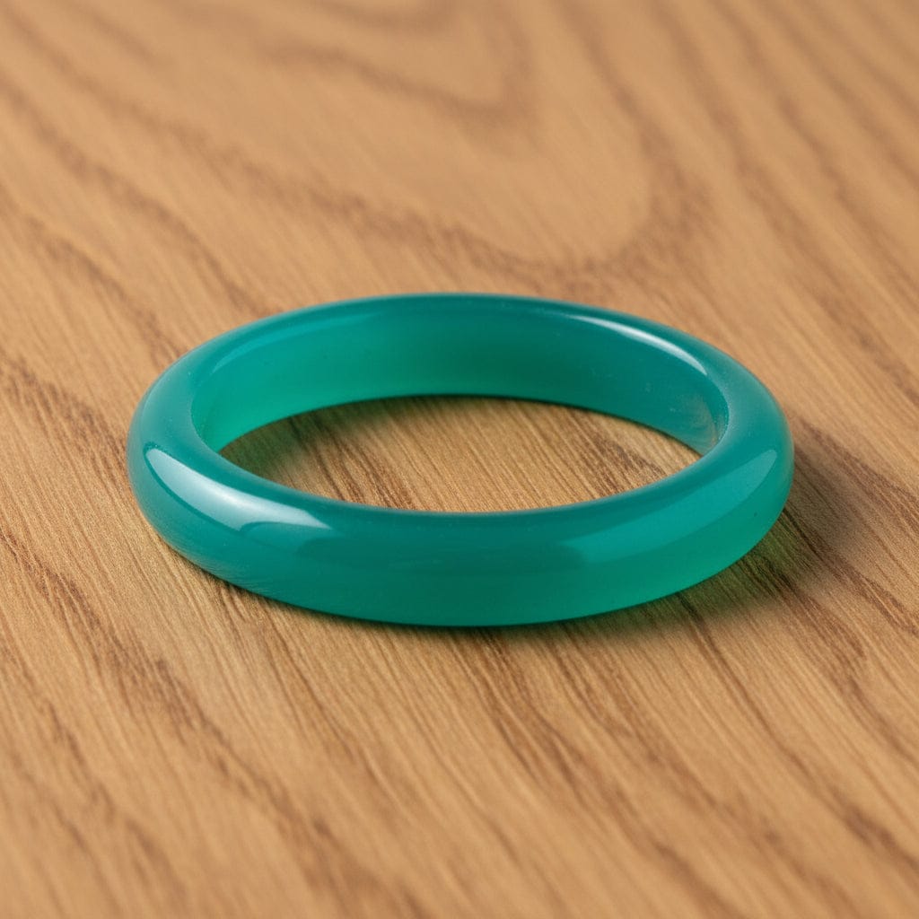 BAGUE JONC AGATE VERTE 4MM