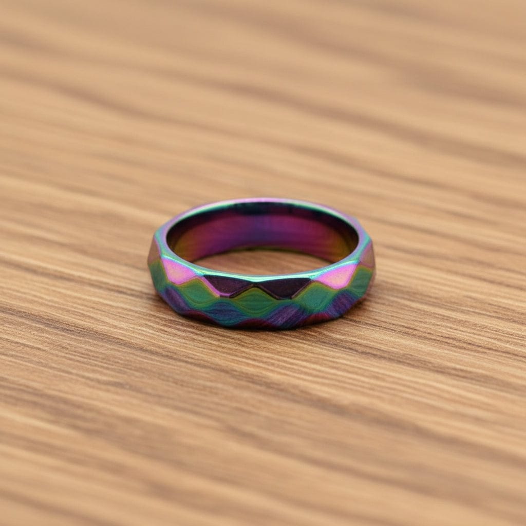 BAGUE JONC AURA FACETTÉ 6MM