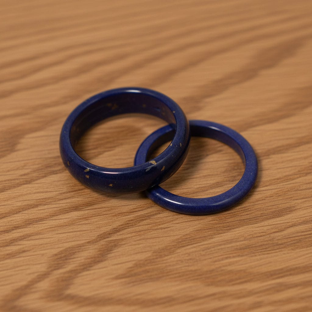 BAGUE JONC LAPIS LAZULI RECONSTITUÉE 6MM