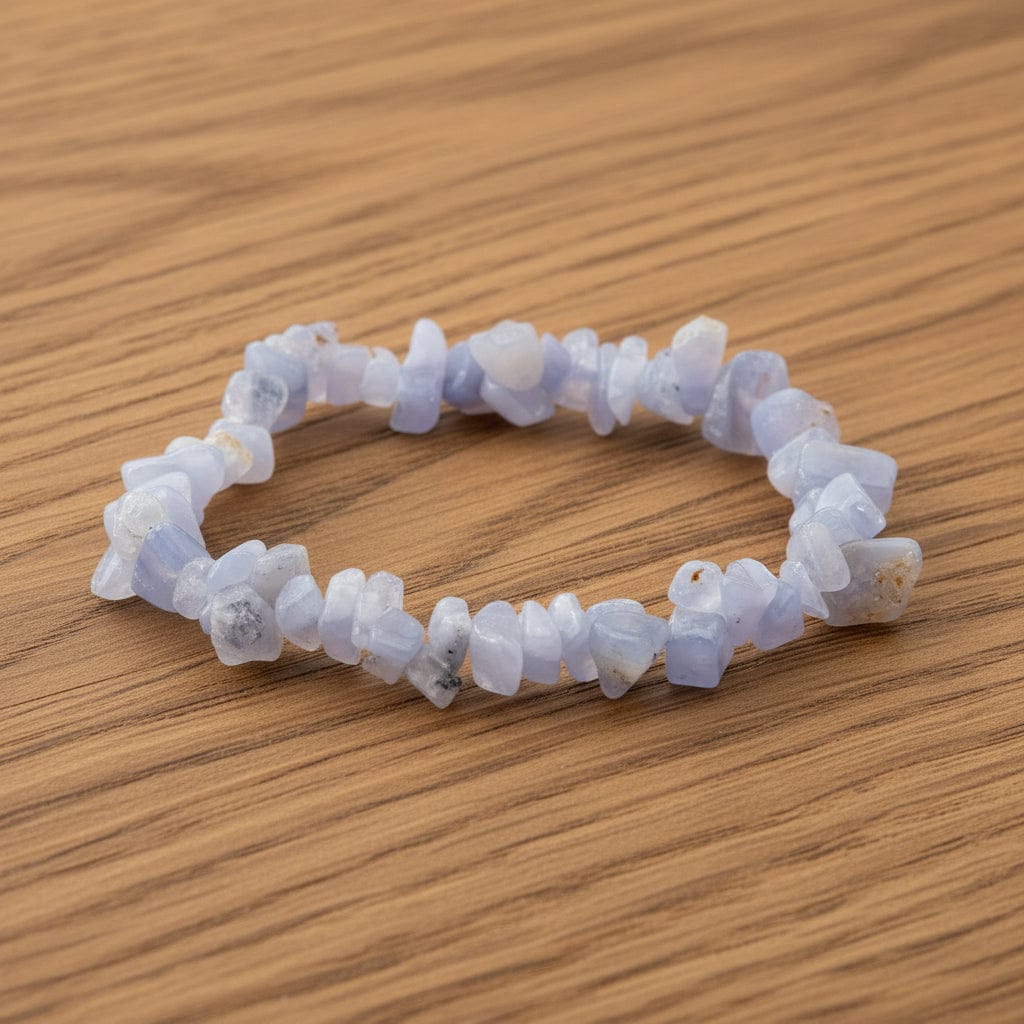 BRACELET BAROQUE CALCÉDOINE BLEUE