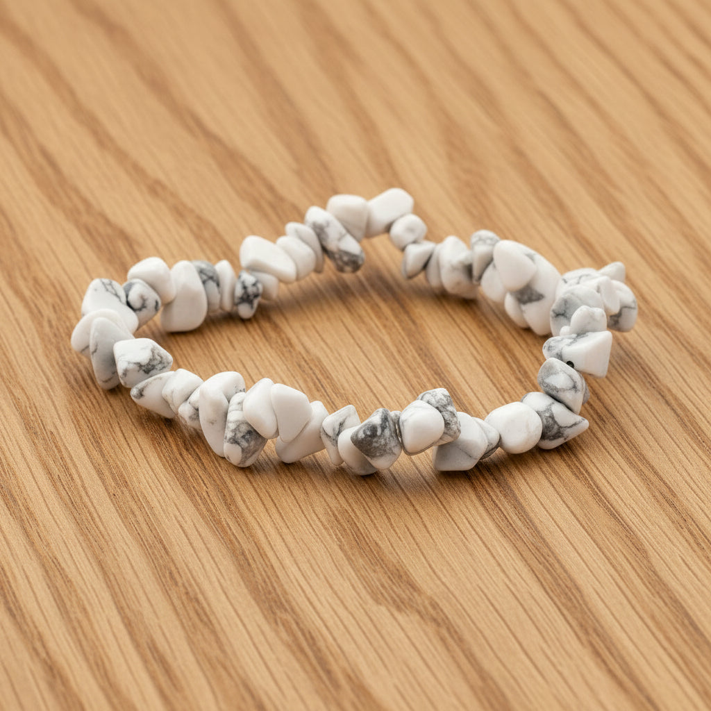 BRACELET BAROQUE HOWLITE BLANCHE