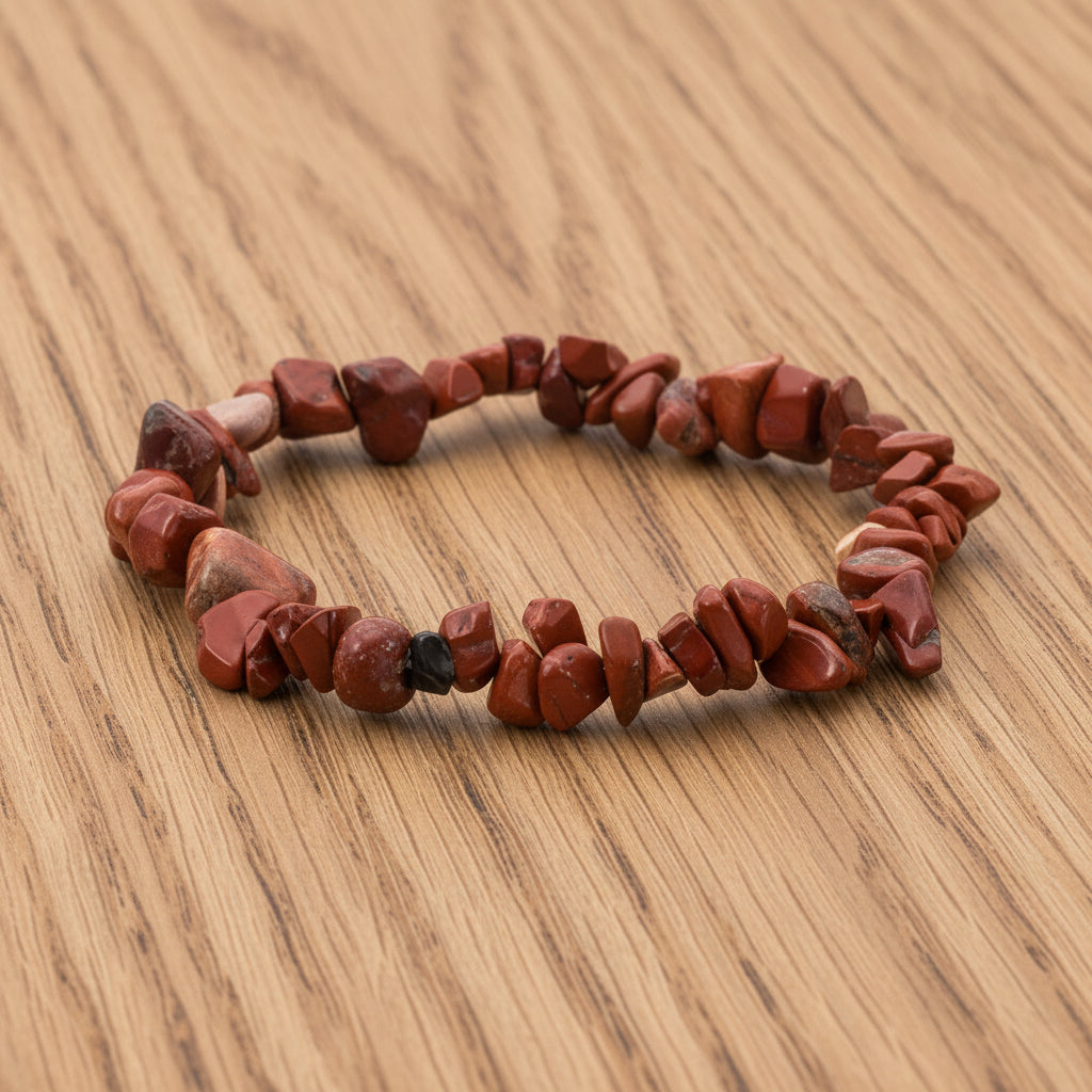 BRACELET BAROQUE JASPE ROUGE