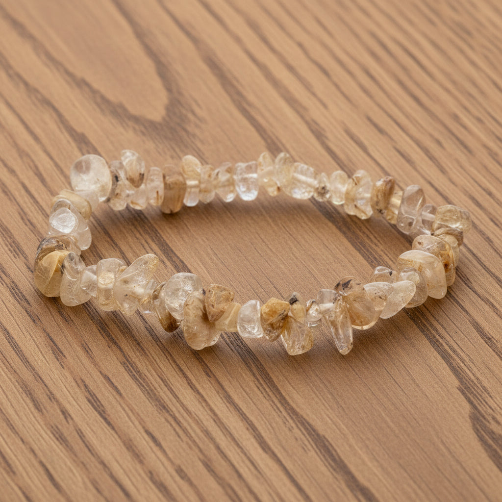 BRACELET BAROQUE QUARTZ RUTILE