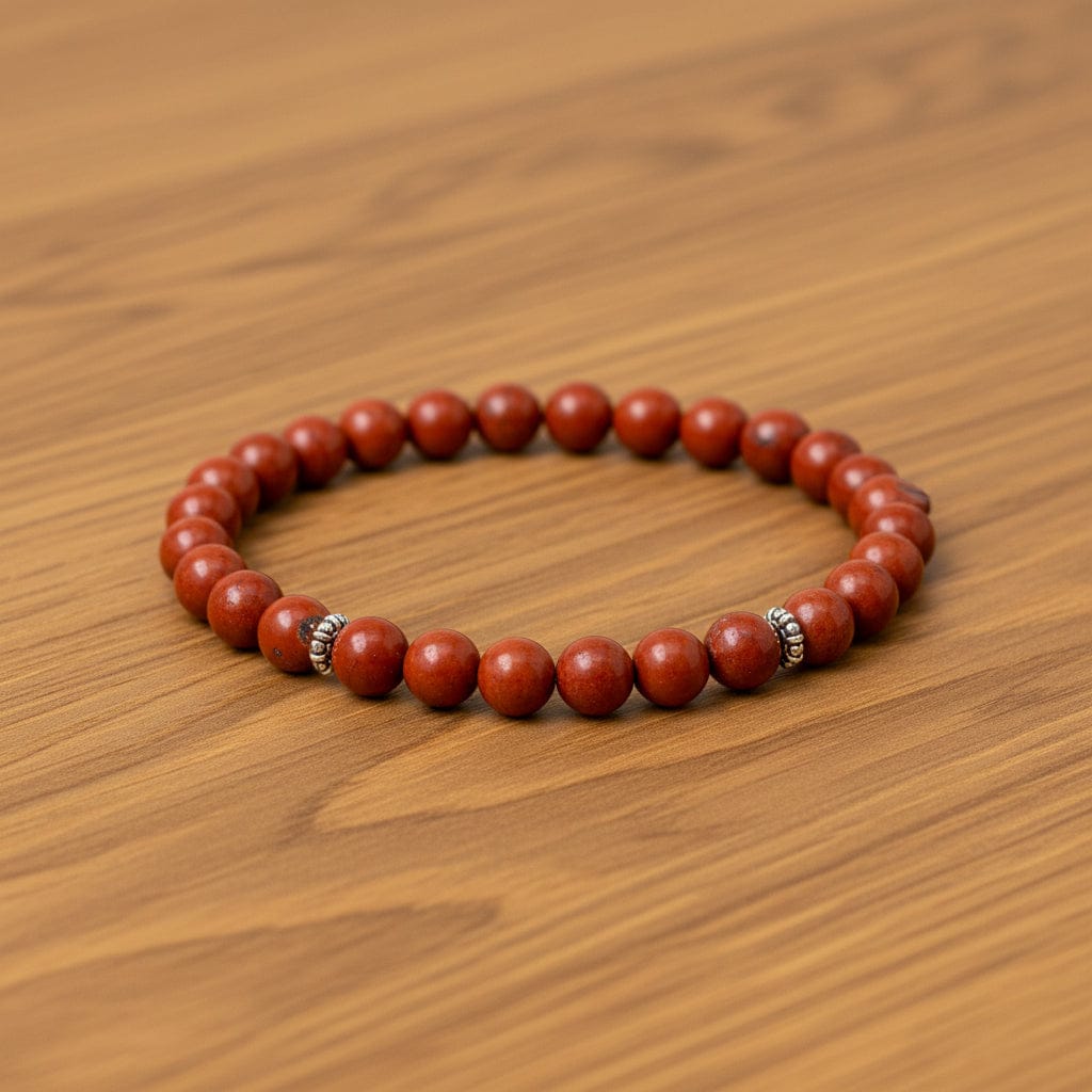 BRACELET ENFANT 4MM JASPE ROUGE