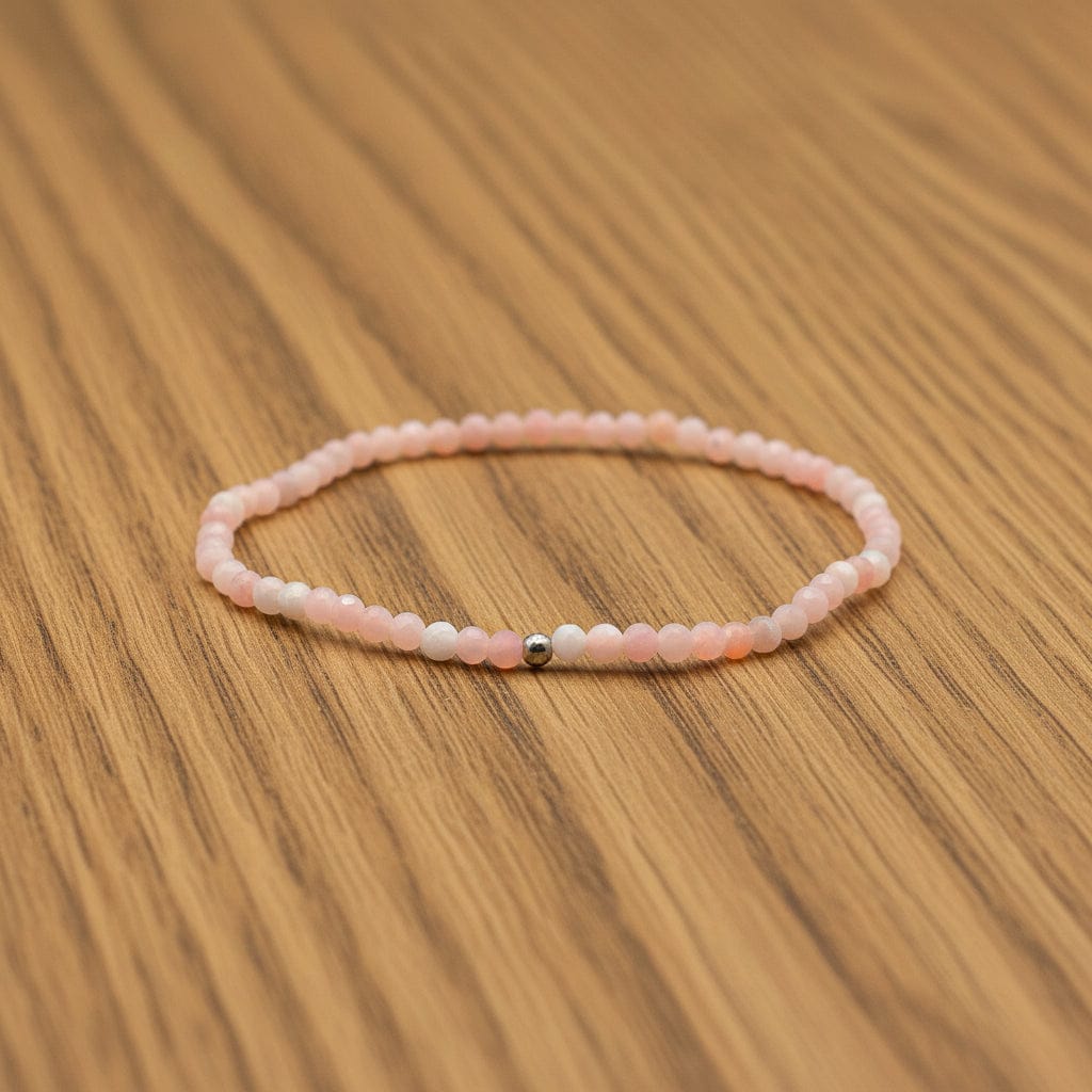 BRACELET FACETTÉ OPALE ROSE 3 mm