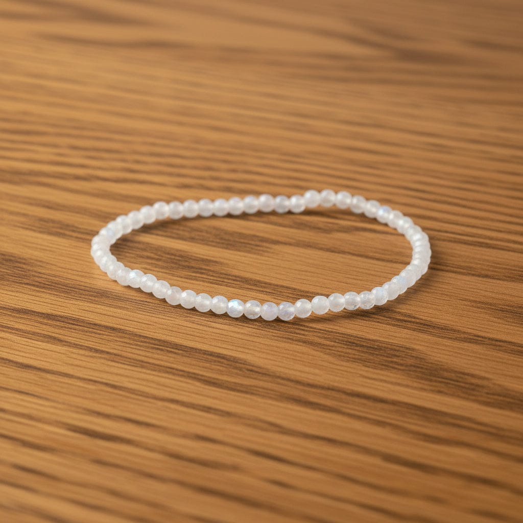 BRACELET FACETTÉ PIERRE DE LUNE VÉRITABLE 3 mm