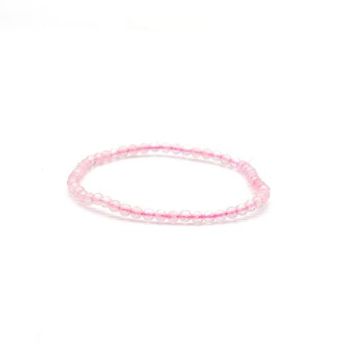 BRACELET FACETTÉ QUARTZ ROSE 3 mm