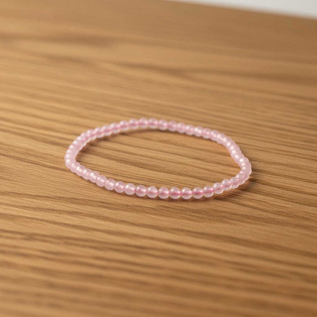 BRACELET FACETTÉ QUARTZ ROSE 3 mm