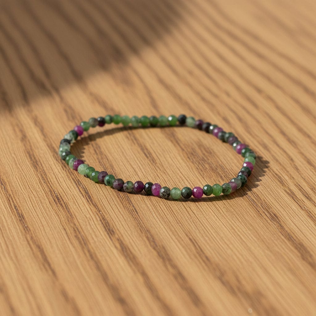 BRACELET FACETTÉ RUBIS ZOÏSITE 3 mm