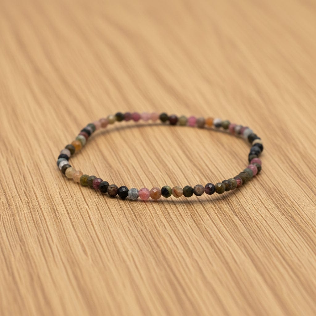 BRACELET FACETTÉ TOURMALINE MÉLANGÉE 3 mm