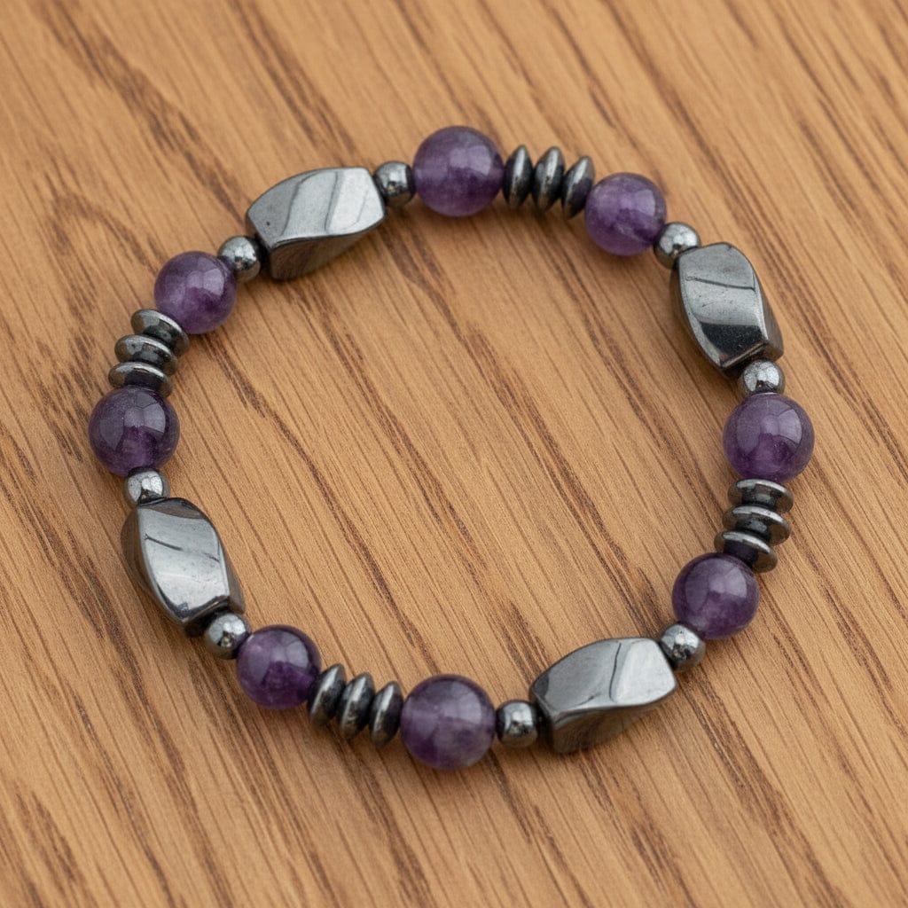 BRACELET MAGNÉTIQUE AMÉTHYSTE (8mm)