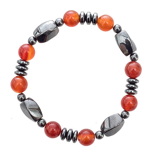 BRACELET MAGNÉTIQUE CORNALINE (8mm)