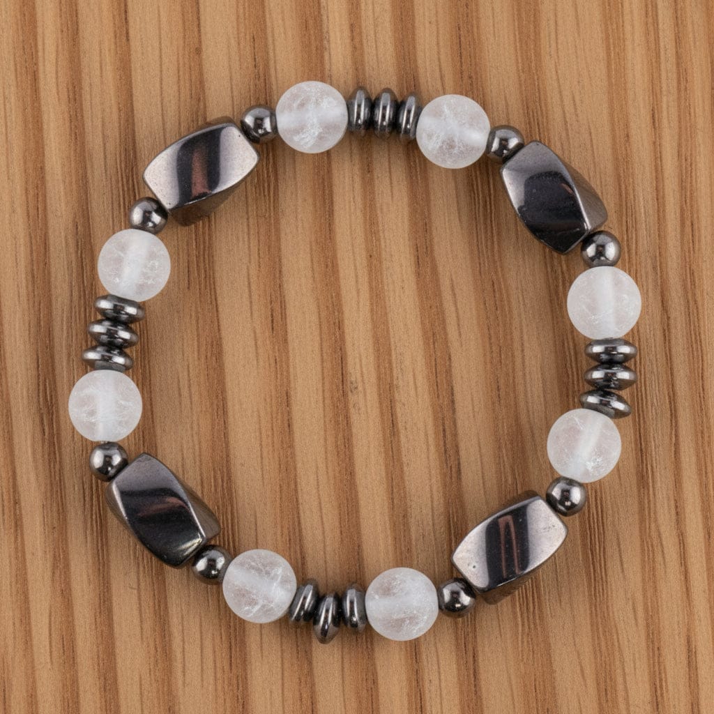 BRACELET MAGNÉTIQUE CRISTAL DE ROCHE (8mm)