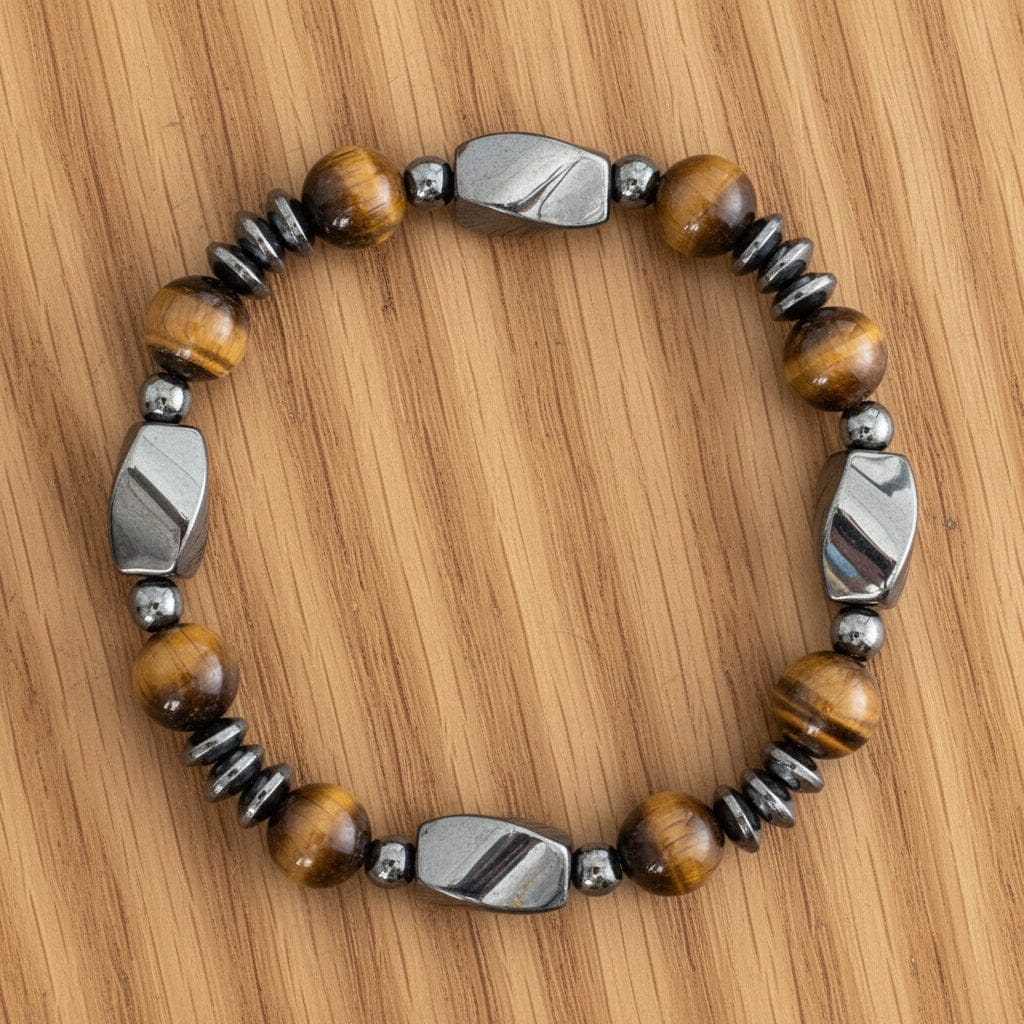 BRACELET MAGNÉTIQUE ŒIL DE TIGRE (8mm