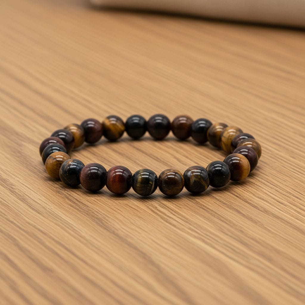 BRACELET ŒIL DE TIGRE+ŒIL DE FAUCON+ŒIL DE TAUREAU | 8MM