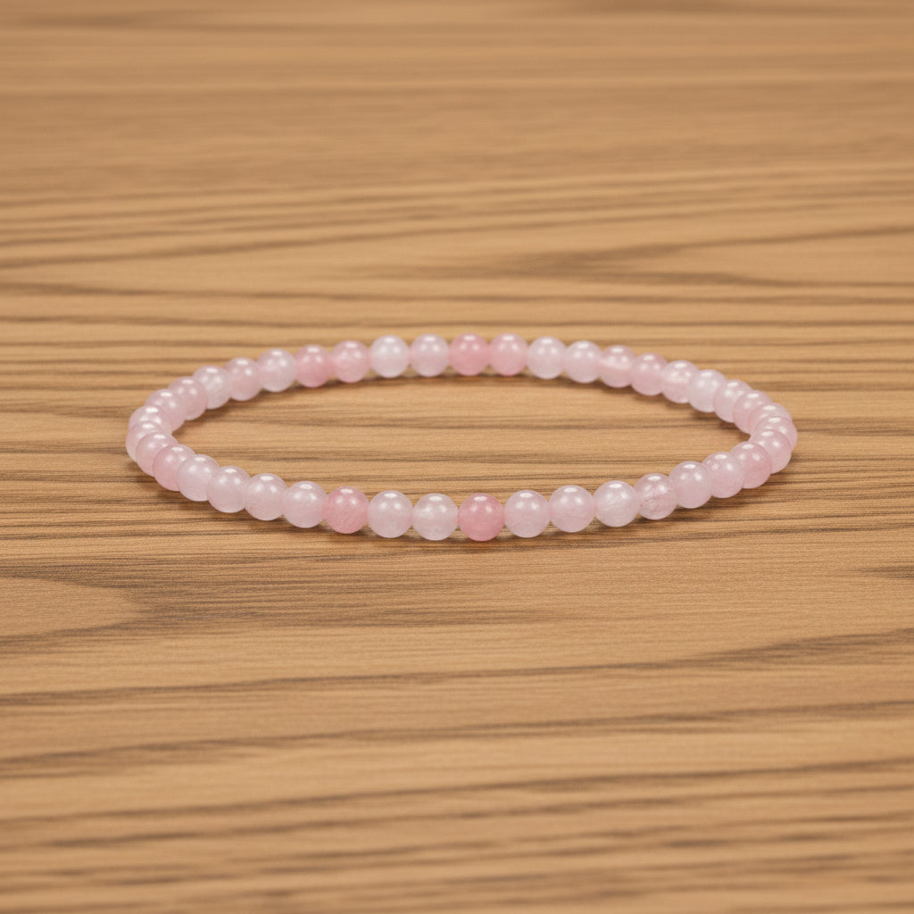 BRACELET QUARTZ ROSE | 4 MM