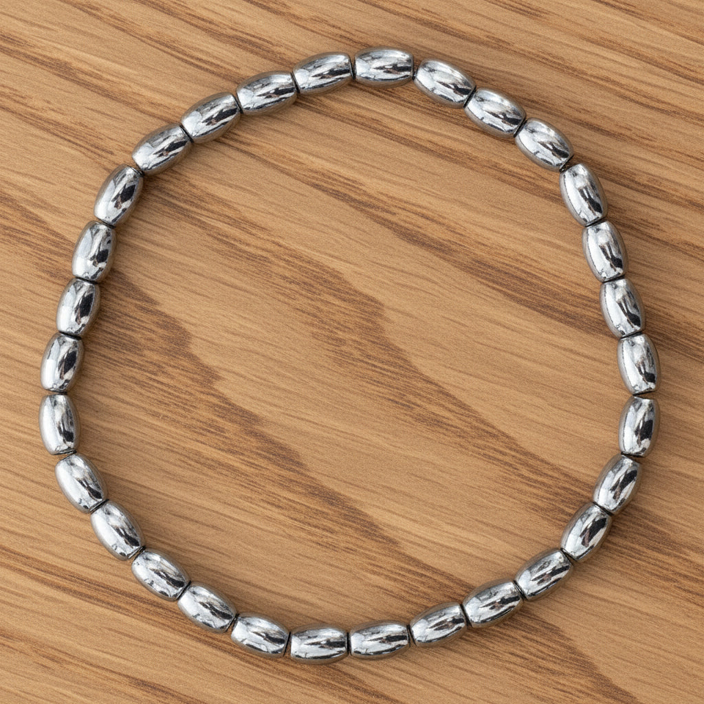 BRACELETS EN HÉMATITE GRAIN DE RIZ 4 mm