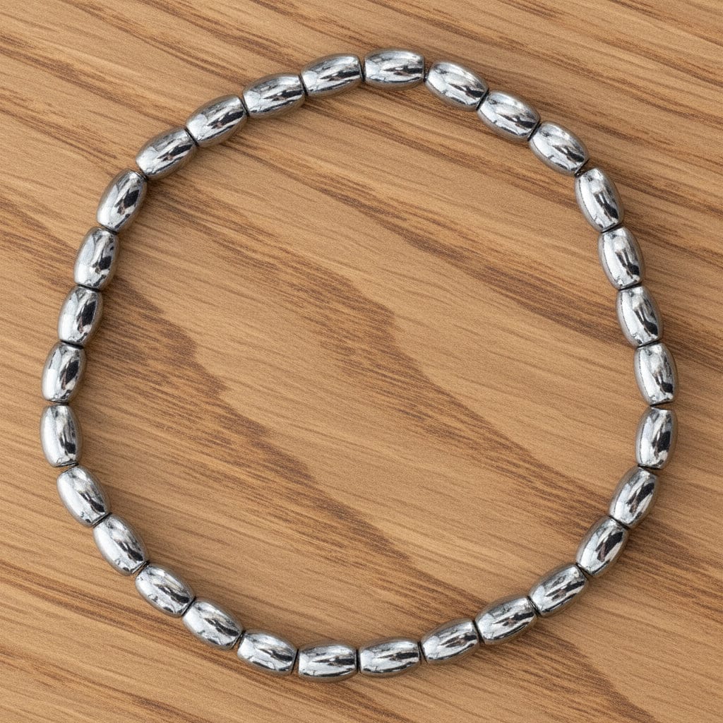 BRACELETS EN HÉMATITE GRAIN DE RIZ 4 mm