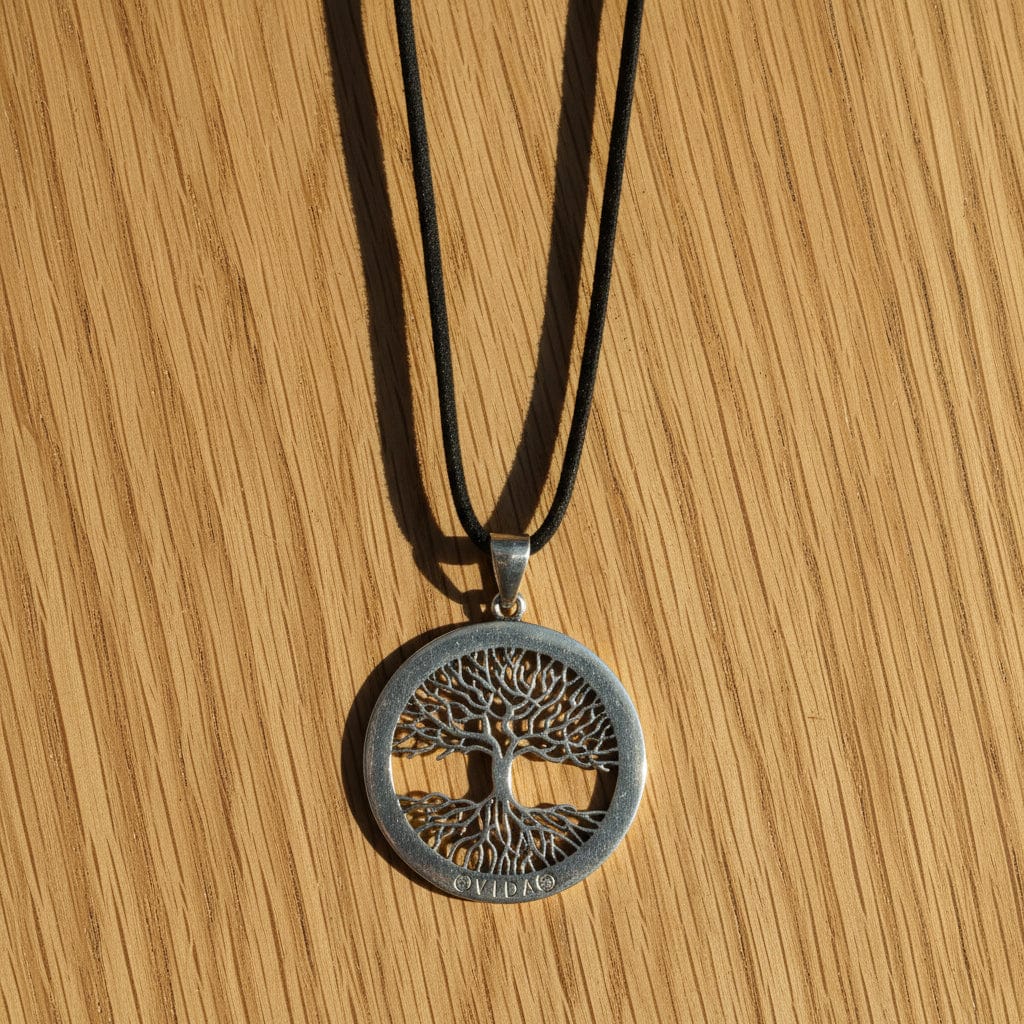 COLLIER ARBRE DE VIE ARGENTÉ CRISTAL DE ROCHE