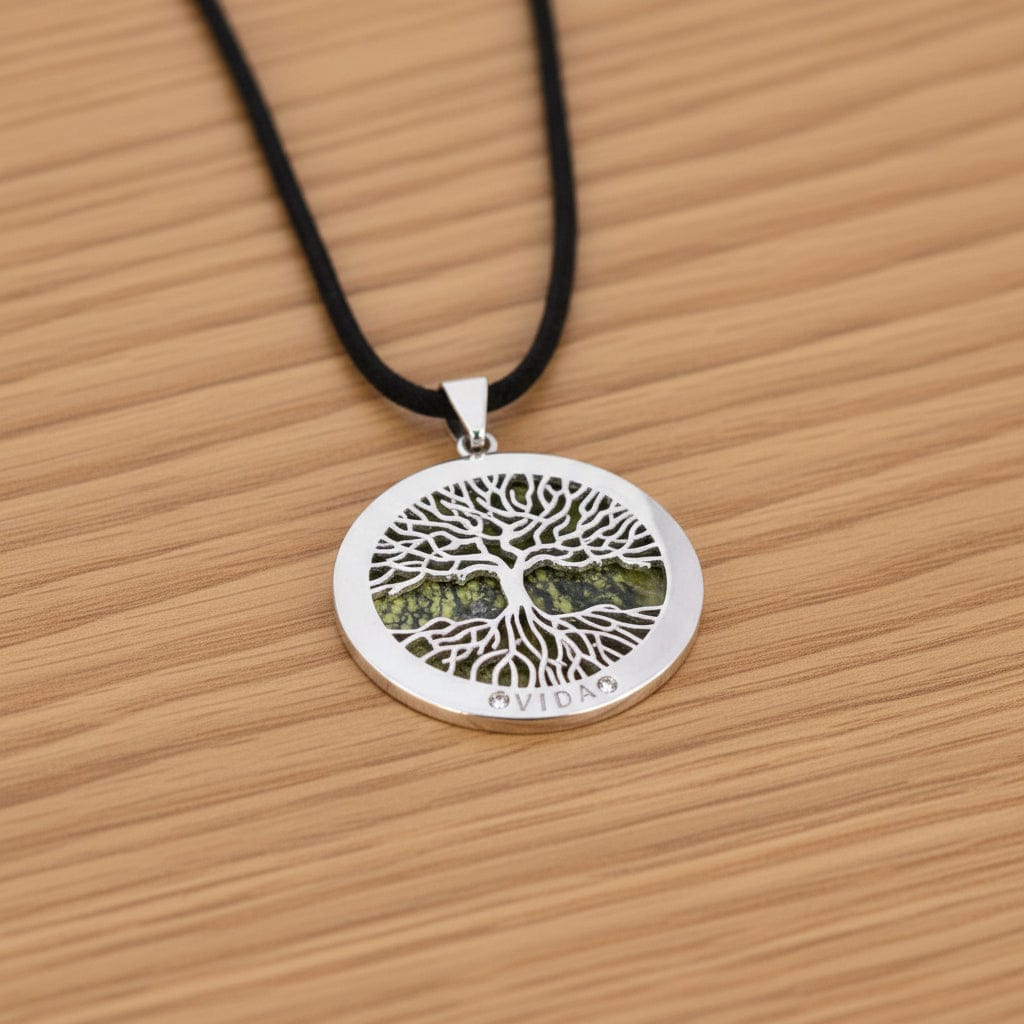 COLLIER ARBRE DE VIE ARGENTÉ JADE NEPHRITE