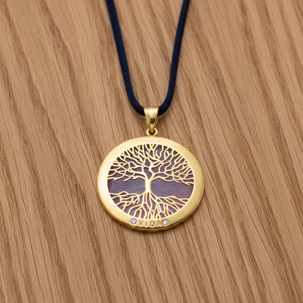 COLLIER ARBRE DE VIE DORÉ AMÉTHYSTE