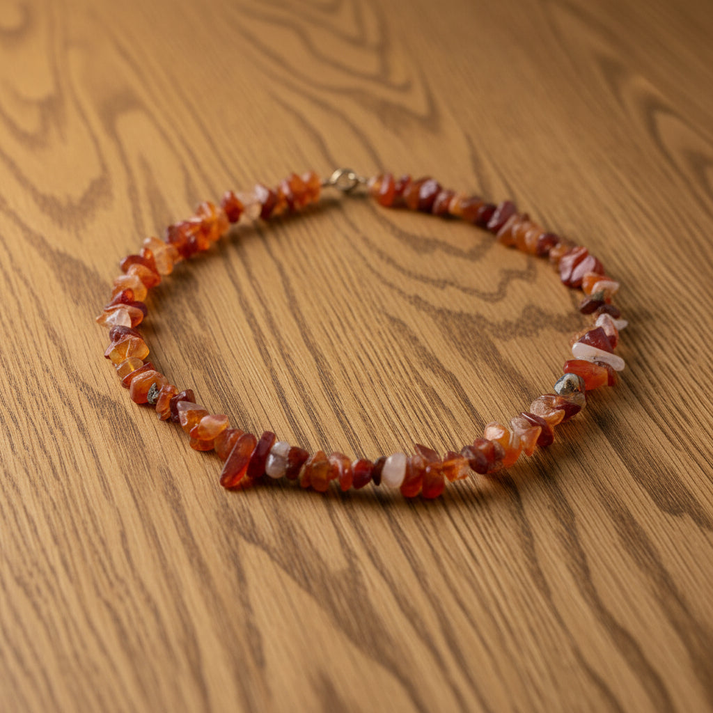 COLLIER BAROQUE EN CORNALINE