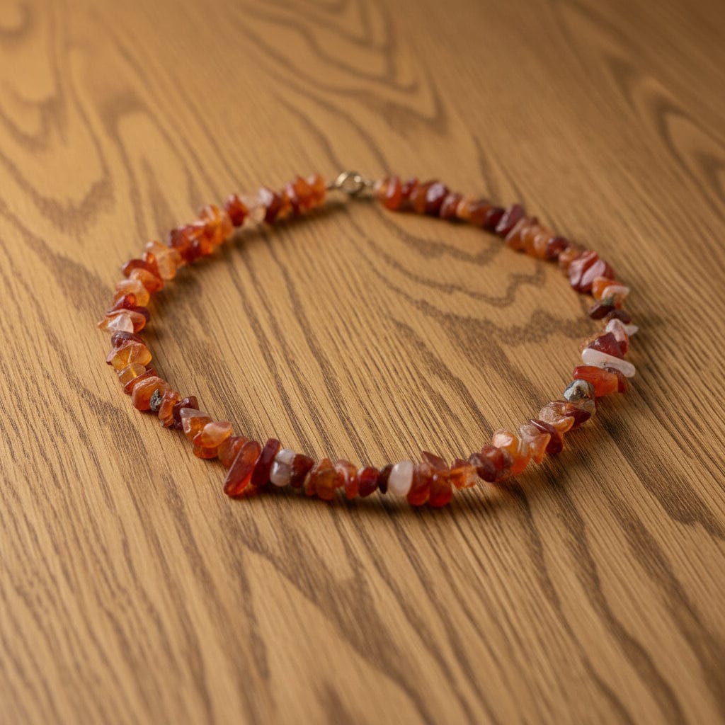 COLLIER BAROQUE EN CORNALINE
