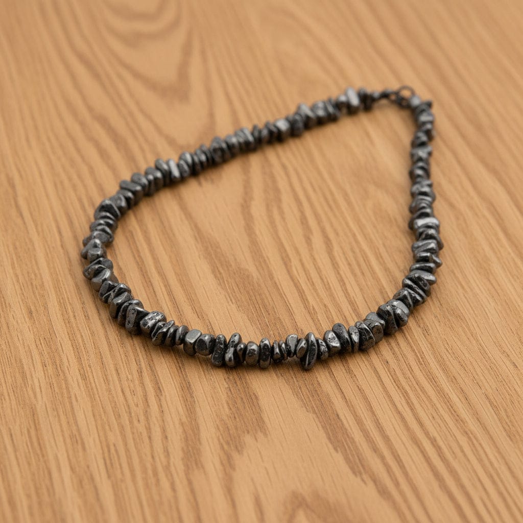 COLLIER BAROQUE EN HÉMATITE