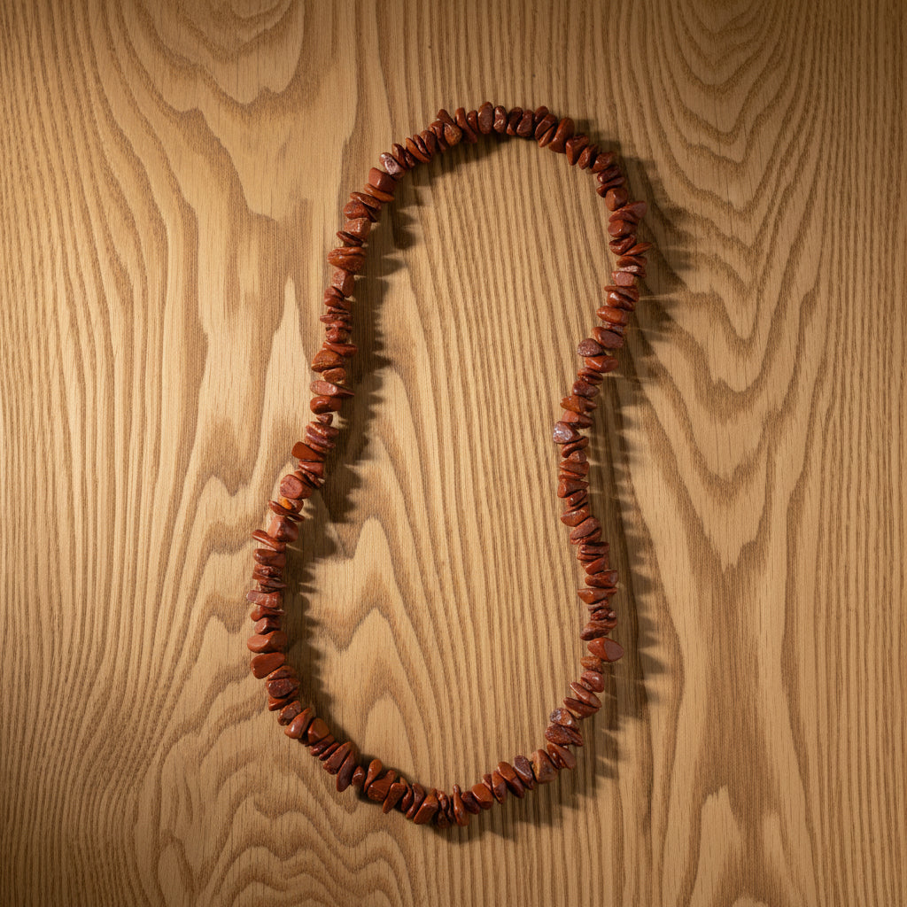 COLLIER BAROQUE EN JASPE ROUGE