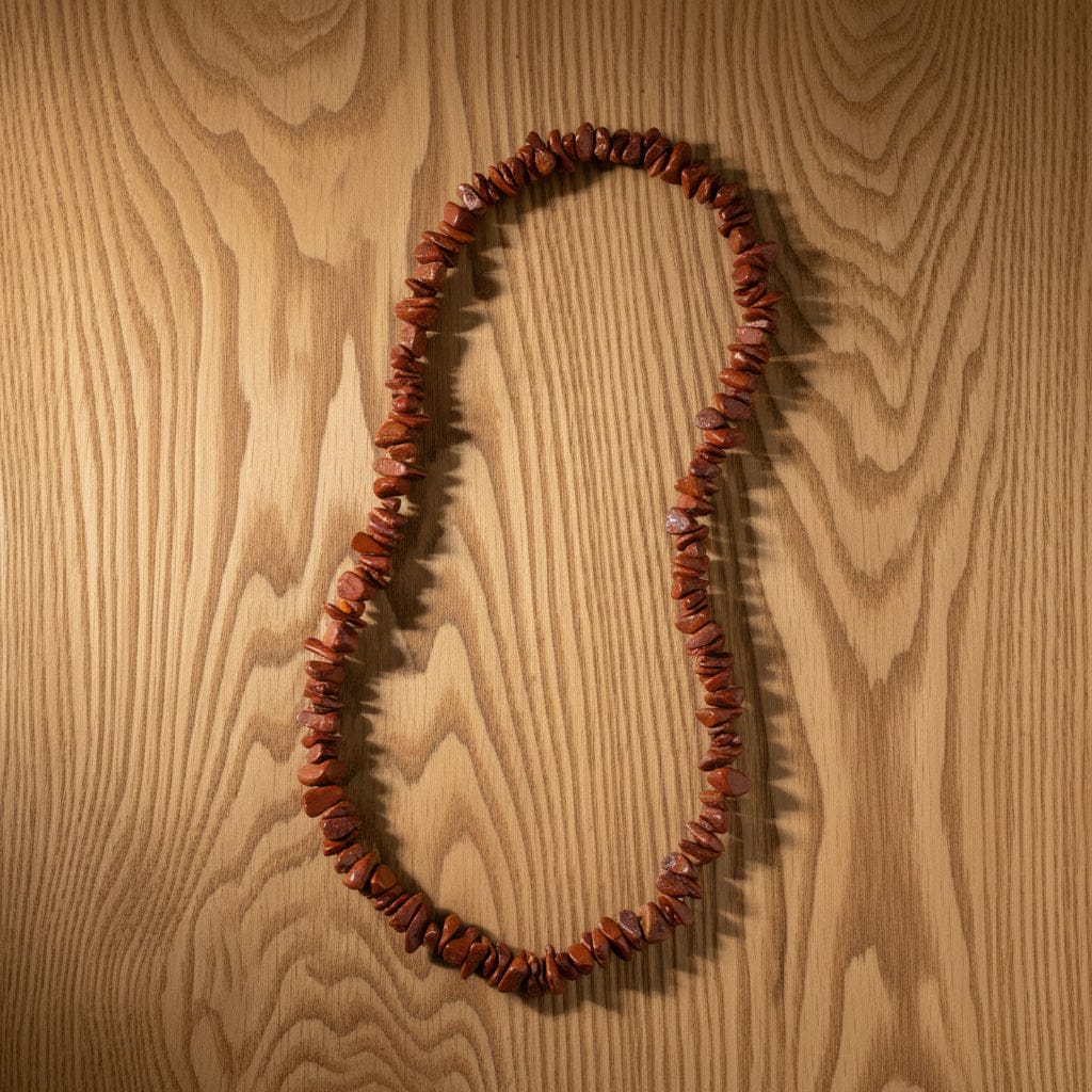 COLLIER BAROQUE EN JASPE ROUGE