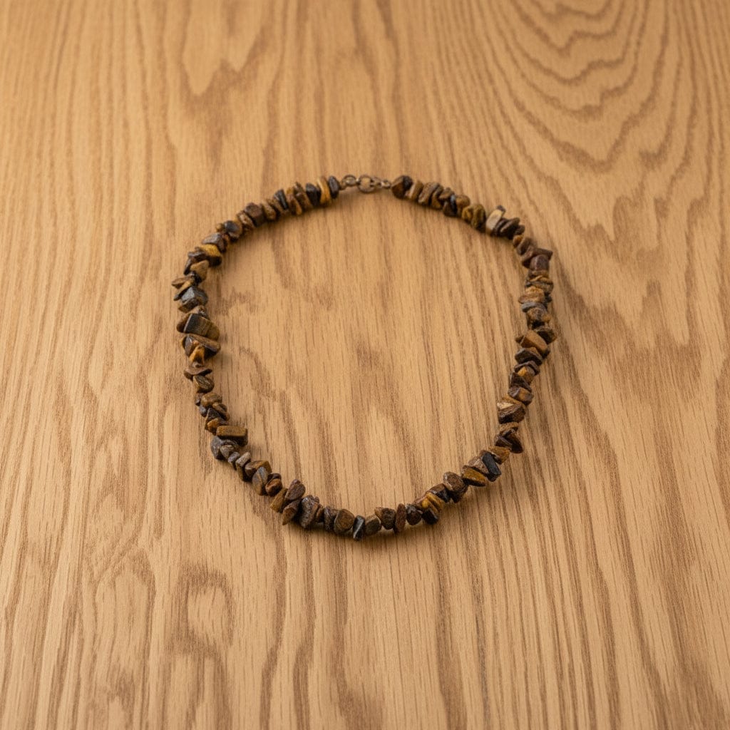 COLLIER BAROQUE EN ŒIL DE TIGRE