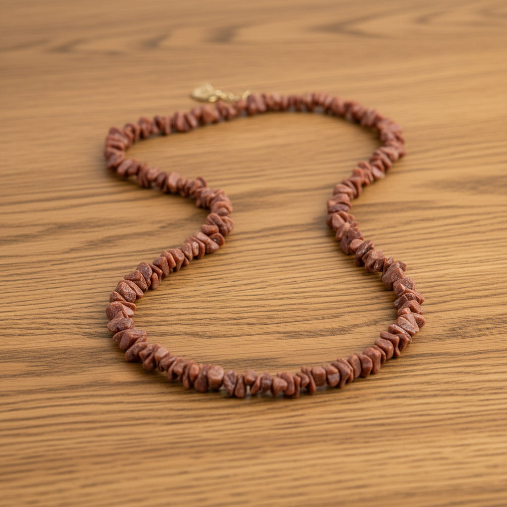 COLLIER BAROQUE EN PIERRE DE SOLEIL DE SYNTHÈSE