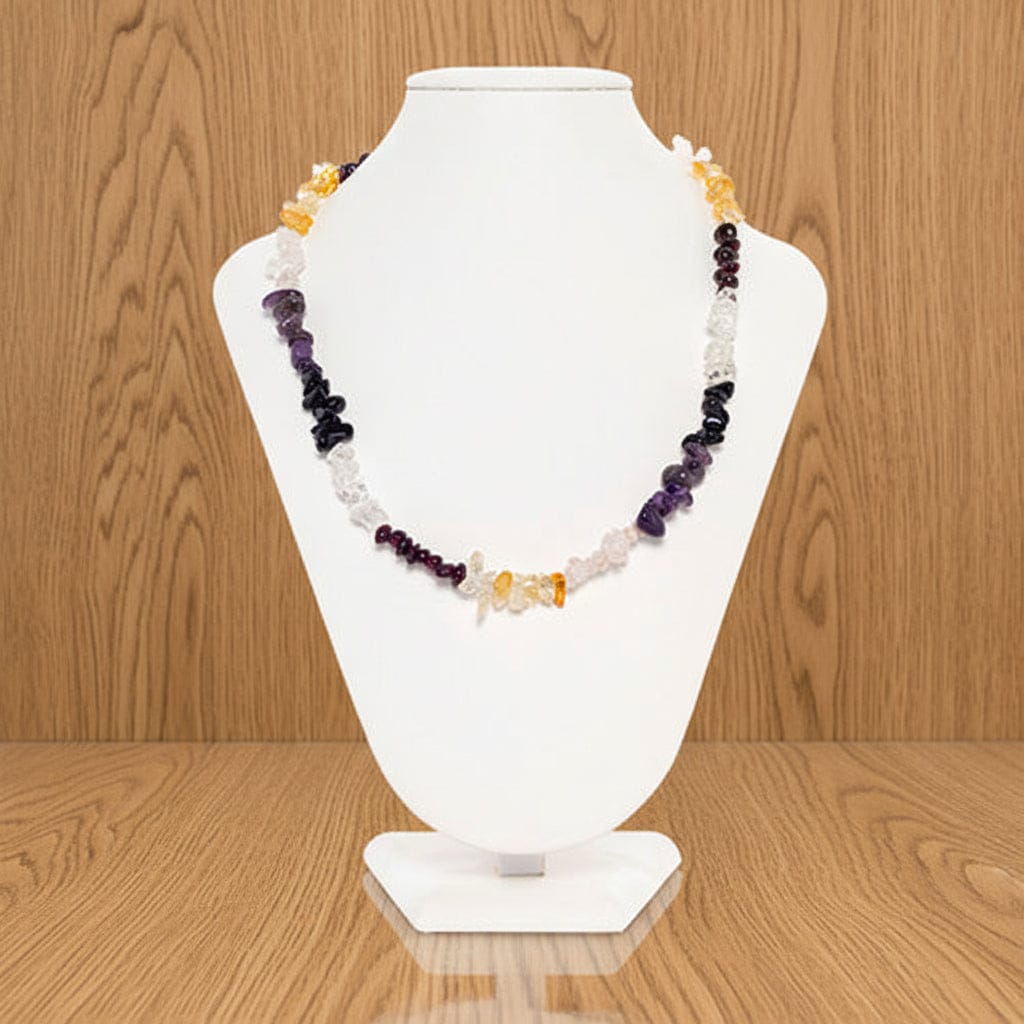 COLLIER BAROQUE EN PIERRES ASSORTIES JAUNE