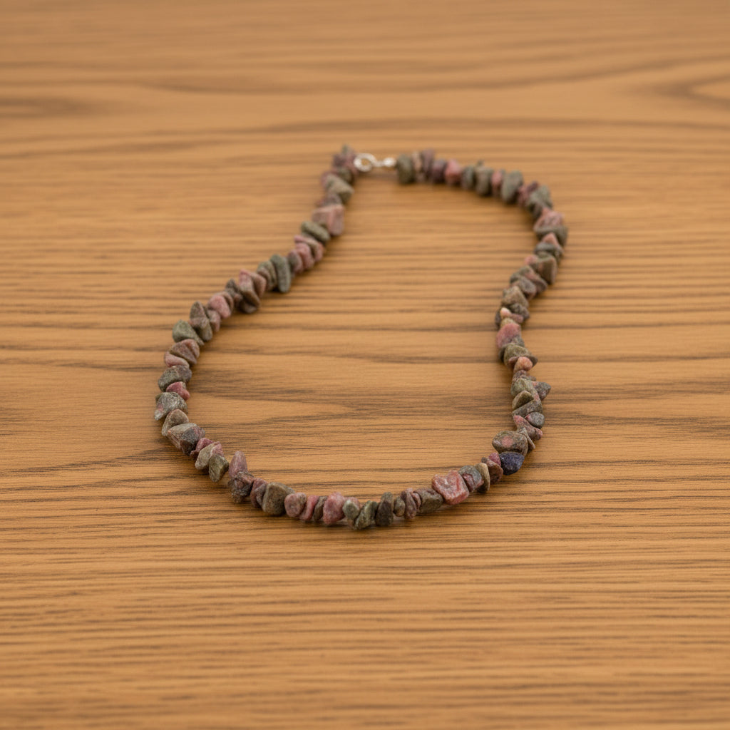 COLLIER BAROQUE EN UNAKITE