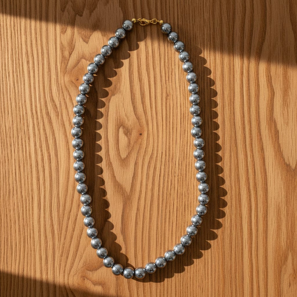 COLLIER HÉMATITE 8MM