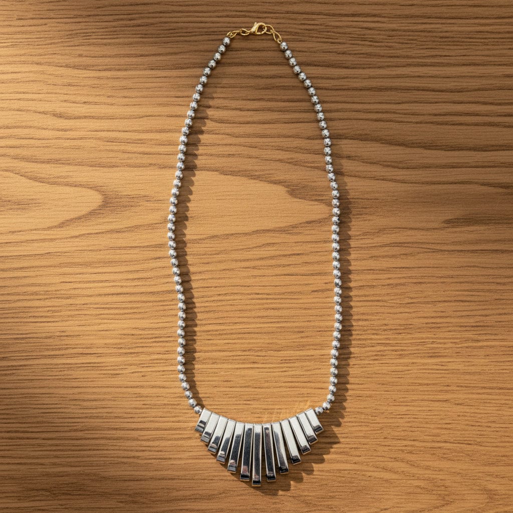 COLLIER HÉMATITE CLÉOPATRE (13 LAMELLES)