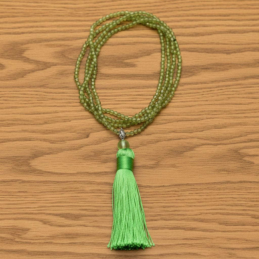 COLLIER MALA FACETTÉ PÉRIDOT