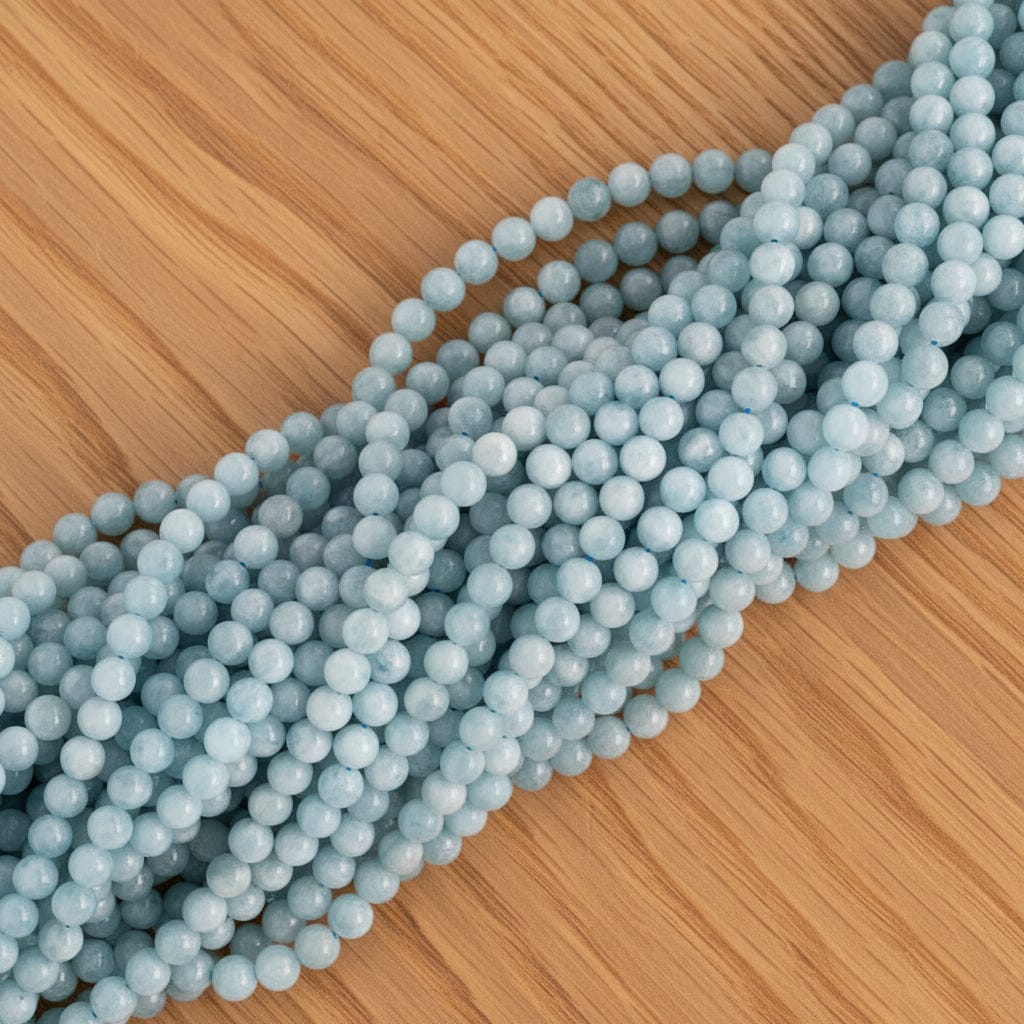 FIL DE PERLES 8MM AIGUE MARINE