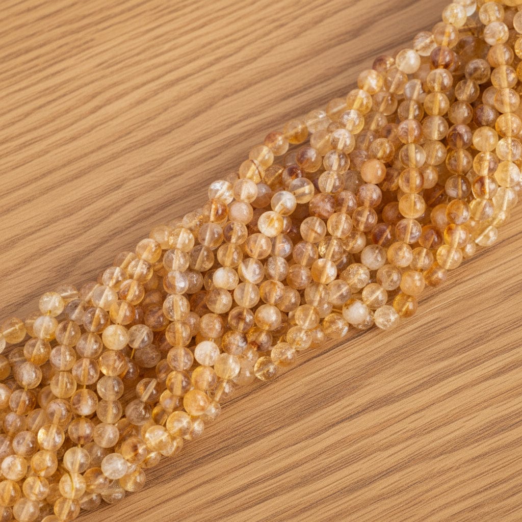 FIL DE PERLES 8MM CITRINE NATURELLE
