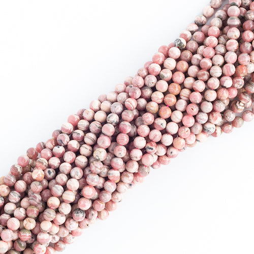 FIL DE PERLES 8MM RHODOCROSITE