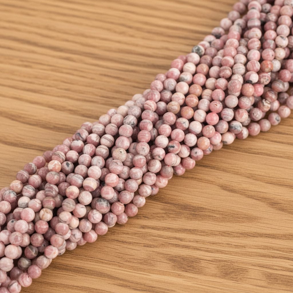 FIL DE PERLES 8MM RHODOCROSITE