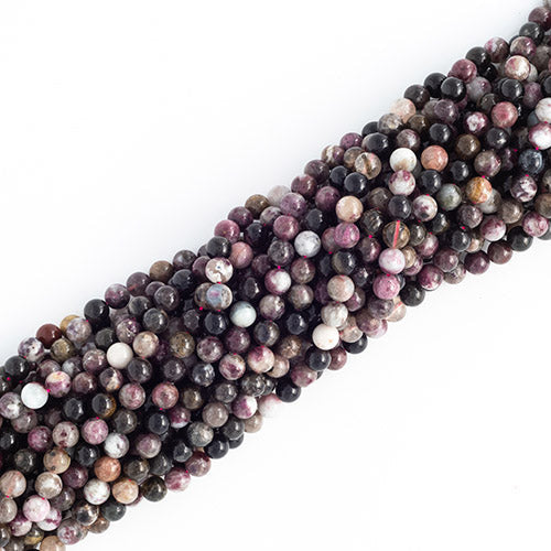 FIL DE PERLES 8MM TOURMALINE MÉLANGÉE